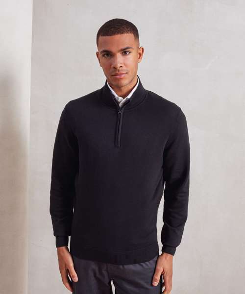¼ zip knitted sweater